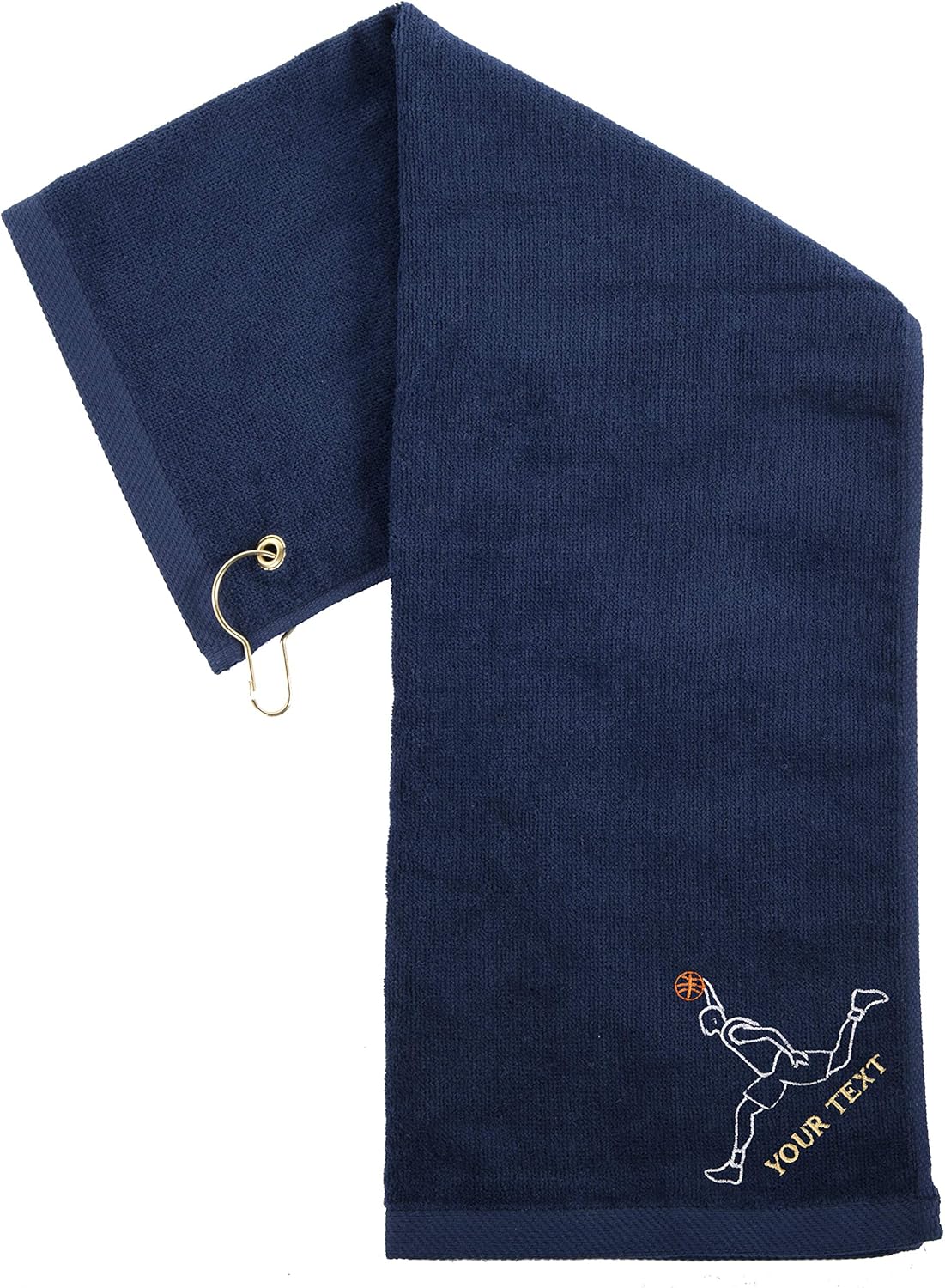 Mato & Hash Custom Basketball Towels, Sports Towels, Personalized Basketball Towels for Teams - Shooting - 10PK Navy CE6900Basketball S2