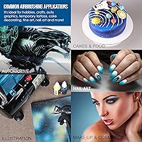 Vista 5 de Master Airbrush Model G22 - Juego de aerógrafo multiusos de alimentación por gravedad de doble acción con una punta de 0.012 in y taza de líquido