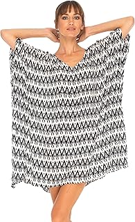 Womens Short Beach Swimsuit Cover Up Poncho Dress Kaftan Loose Top Floral