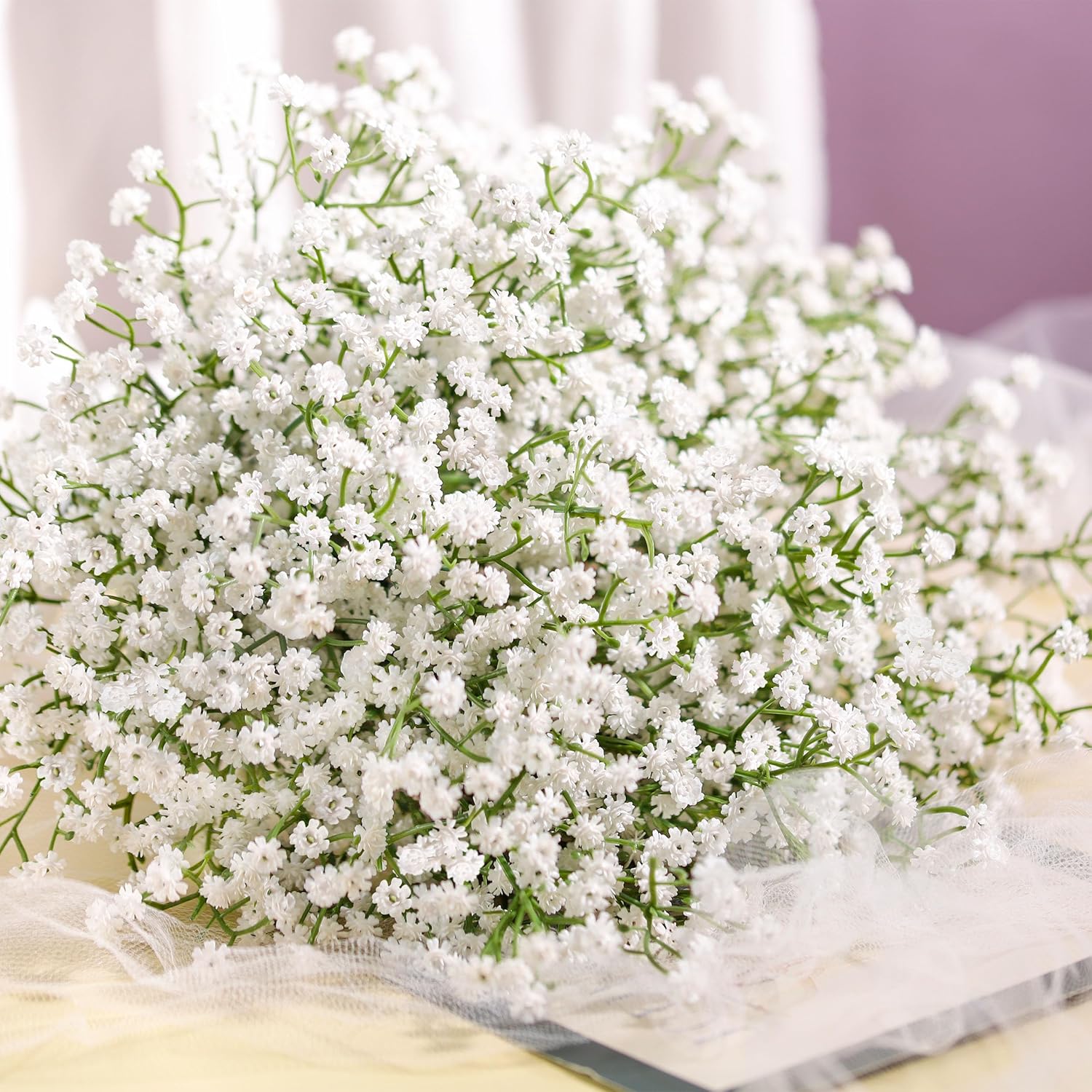 Der Rose 12Pcs Babys Breath Artificial Flowers White Fake Babies Breath Gypsophila Bulk Real Touch Faux Baby's Breath Flowers DIY for Wedding Centerpieces Floral Arrangements Home Party Decoration - Image 7