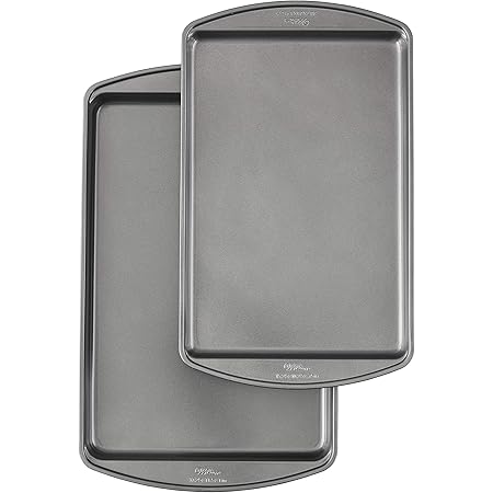 Wilton Perfect Results Premium Non-Stick Bakeware Cookie Baking Sheets Set, 2-Piece, Steel