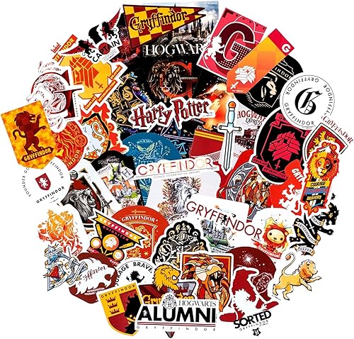 Miniatura 8 de Conquest Journals Harry Potter Gryffindor Hogwarts House - Juego de 5 calcomanías de holograma, impermeables, resistentes a los rayos UV y a los