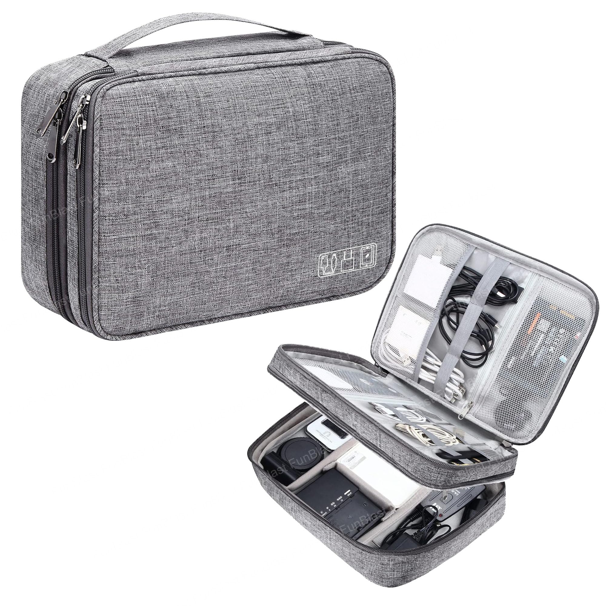 See full amazon price history chart for FunBlast Travel Organizer for Electronic Accessories - Universal Carry Travel Gadget Organizer, Portable Zippered Pouch for All Gadgets, HDD, Power Bank, USB Cables, Power Adapters, etc (Grey) FunBlast Travel Organizer for Electronic Accessories - Universal Carry Travel Gadget Organizer, Portable Zippered Pouch for All Gadgets, HDD, Power Bank, USB Cables, Power Adapters, etc (Grey) (B0D5VL53YY) Amazon Price History, Amazon Price Tracker
