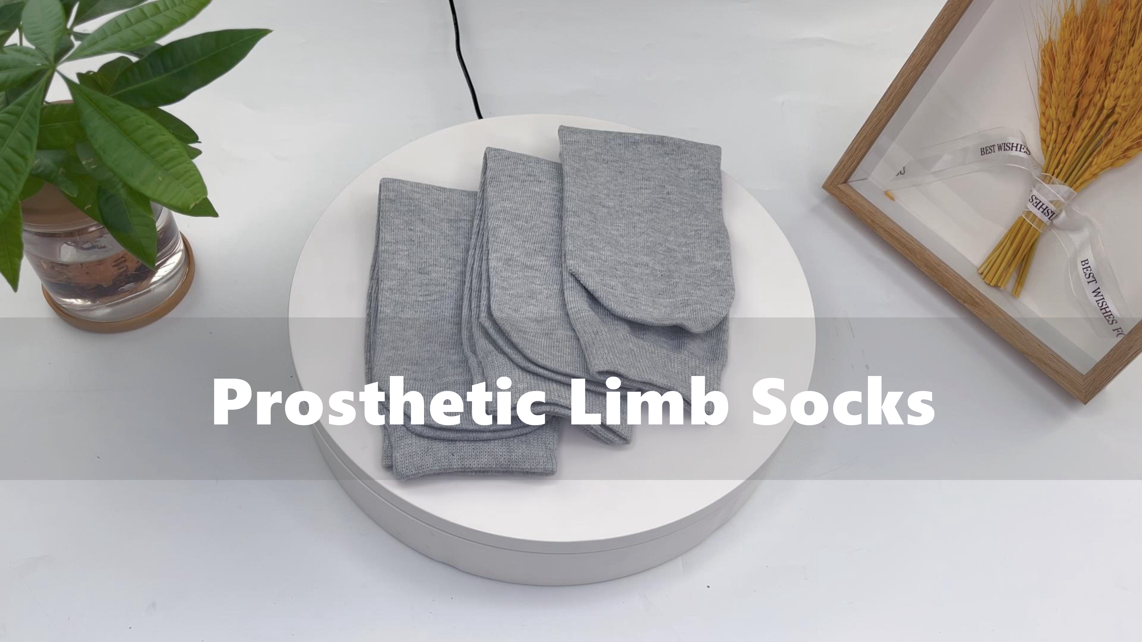 Image of Jiawu Stump Shrinker, Below Knee BK Stump Shrinker, 5Pcs BK Shrinker, Elastic Breathable Amputation Shrinker, Thicken Cotton & Absorption, Adult Amputee Socks for Stump Amputee Gifts(L)