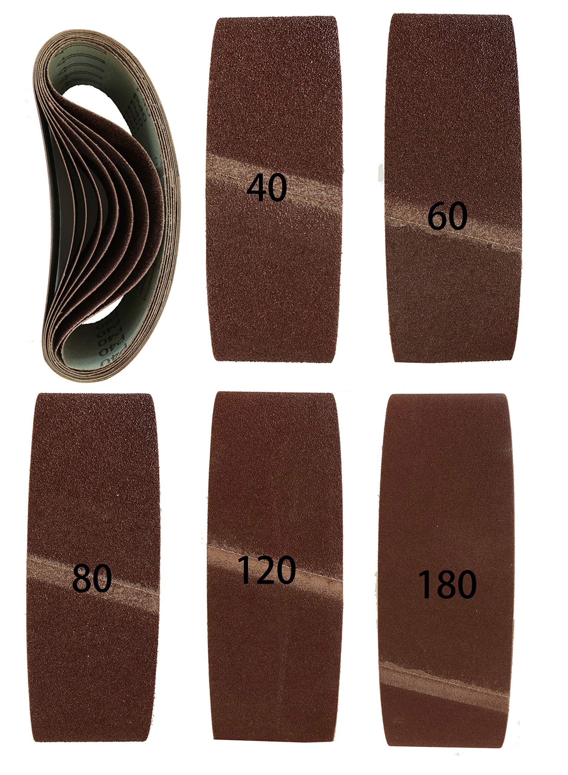 Lot 12 Bandes Abrasives 75x533mm Grain 100 - Ponceuse à Bande Bois Métal Meubles WooZuu