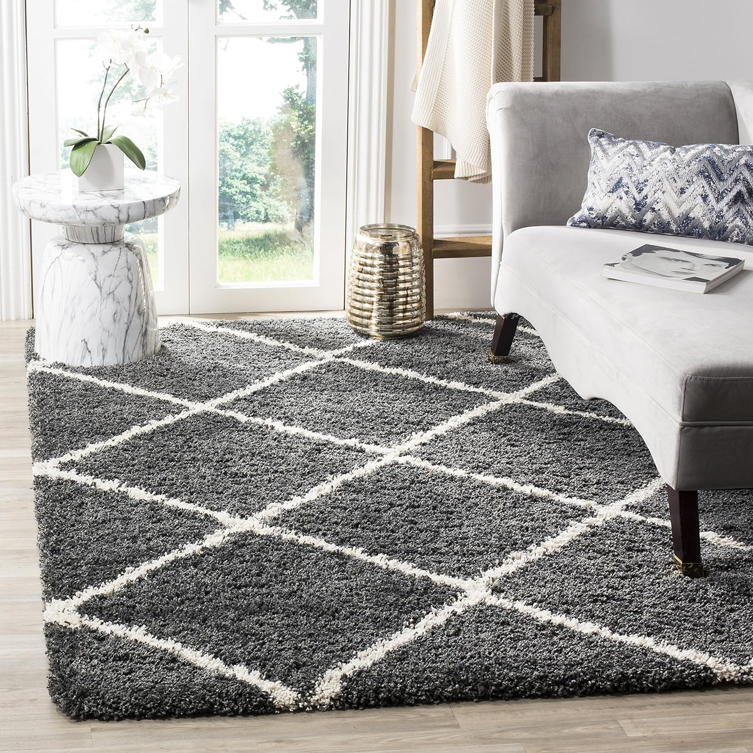 KRPTSTREET Modern Micro Fibes Rug/Carpet for Hall, Bedroom, Kichen, Kids Room, Baby Room Etc.Color-Grey N Ivory Size 3x5 feet (B0CYCJTDF5) Amazon Price History, Amazon Price Tracker