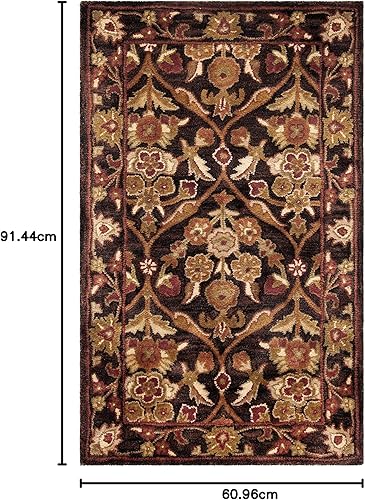 Miniatura 10 de SAFAVIEH Antiquity Collection AT51C - Alfombra de lana tradicional oriental hecha a mano de 2 pies 3 pulgadas x 4 pies