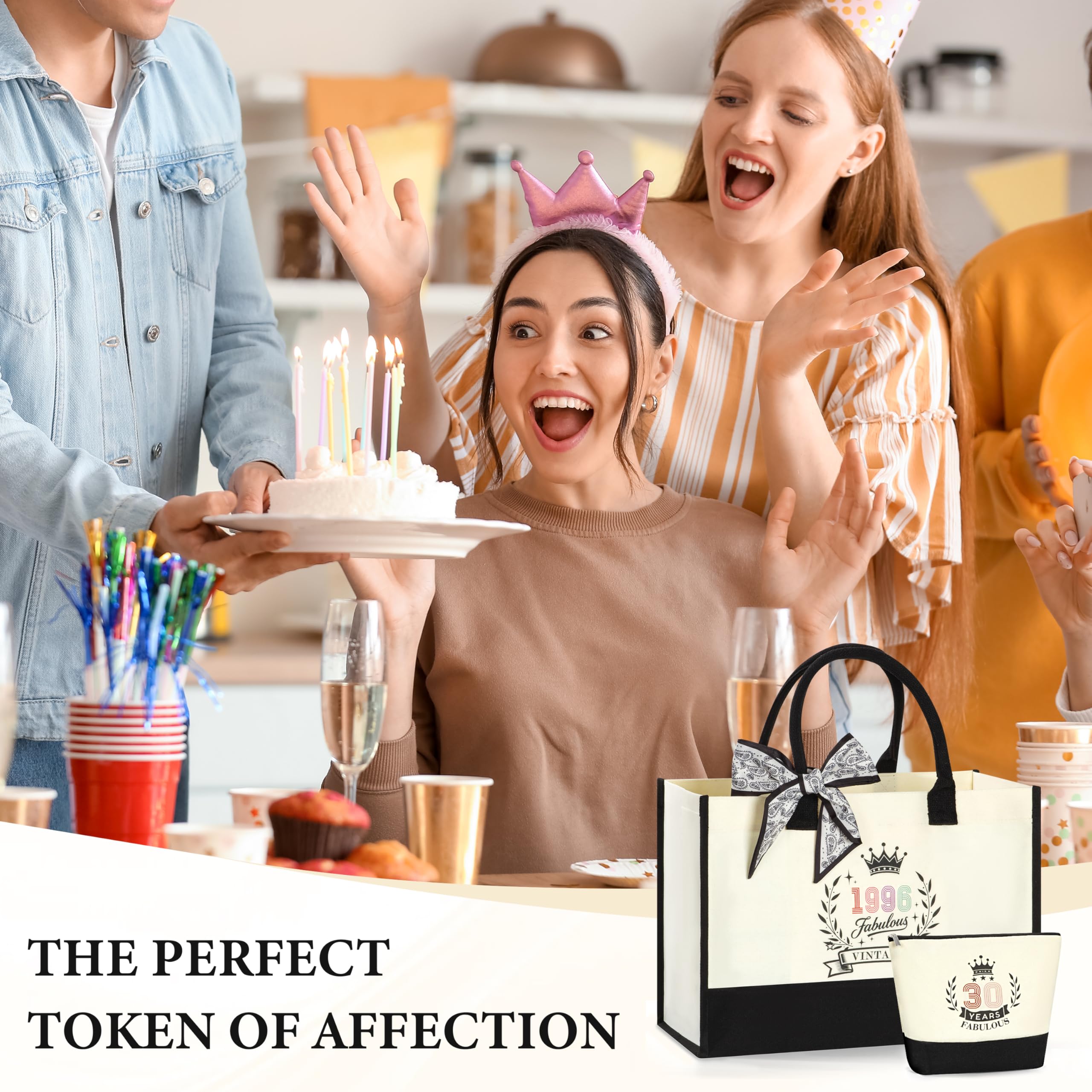 BuyCard 50° compleanno donna, set di tela con borsa per la spesa e beauty case, design retrò 1976, biglietto di auguri incluso