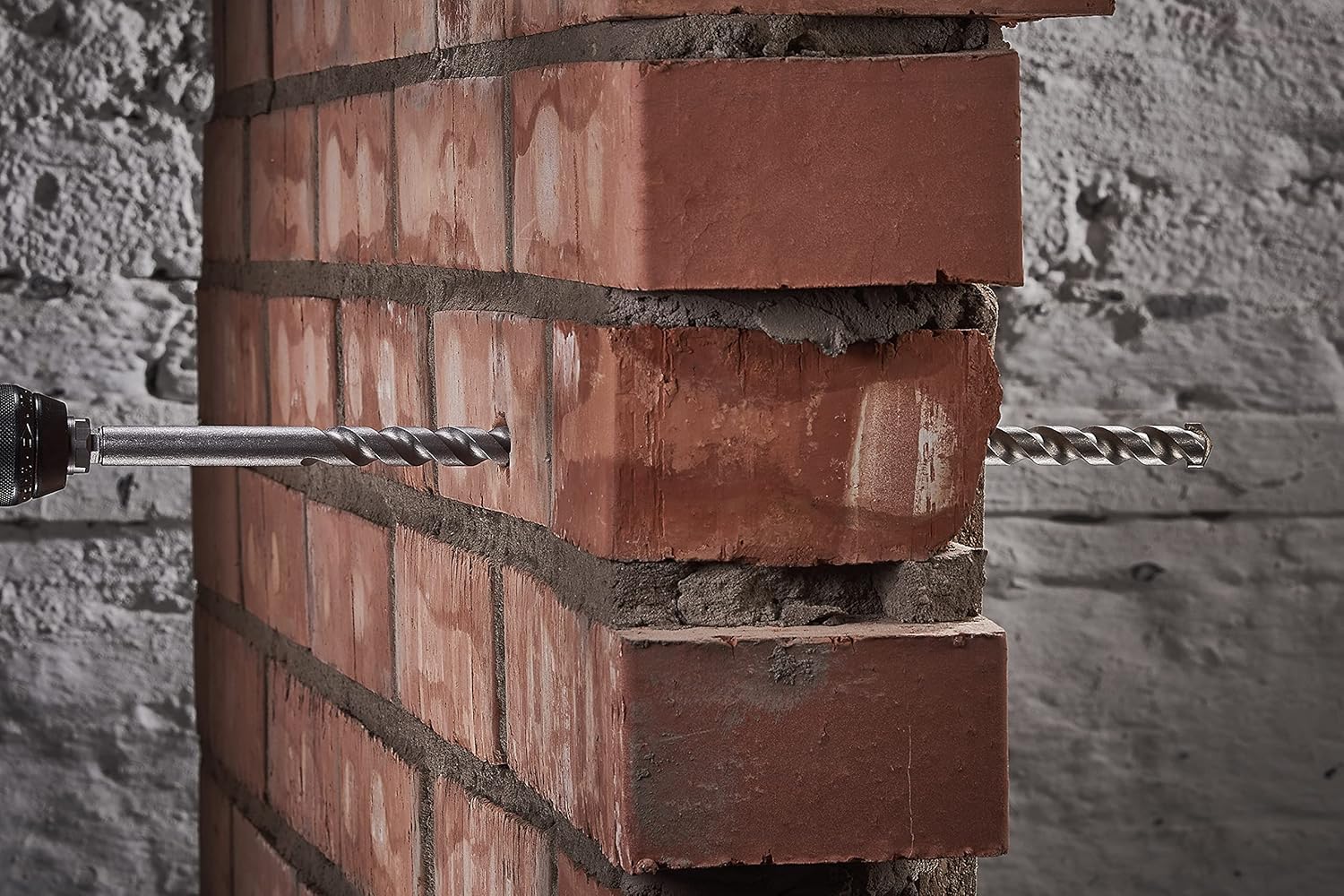 wolfcraft TC Masonry Break-Through Drill Bit, Hexagon Shank I 7932010 I for Demolition and Renovation Work