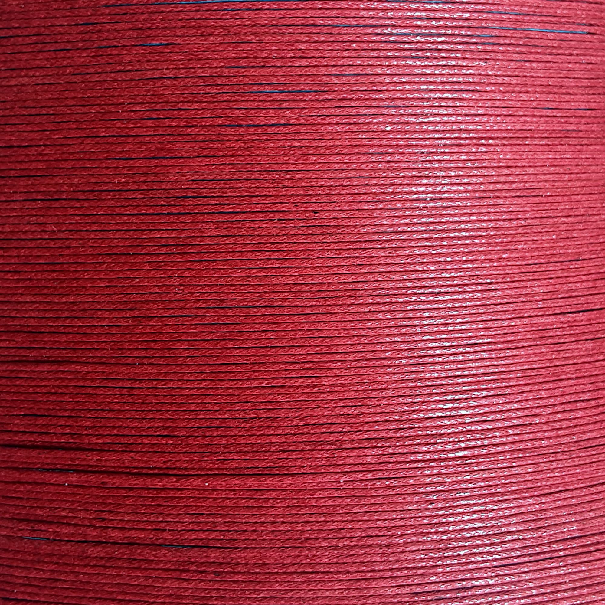 20 yards Waxed Cotton Cord 1mm thick on card (18m) string Mart-Mon (Burgundy)