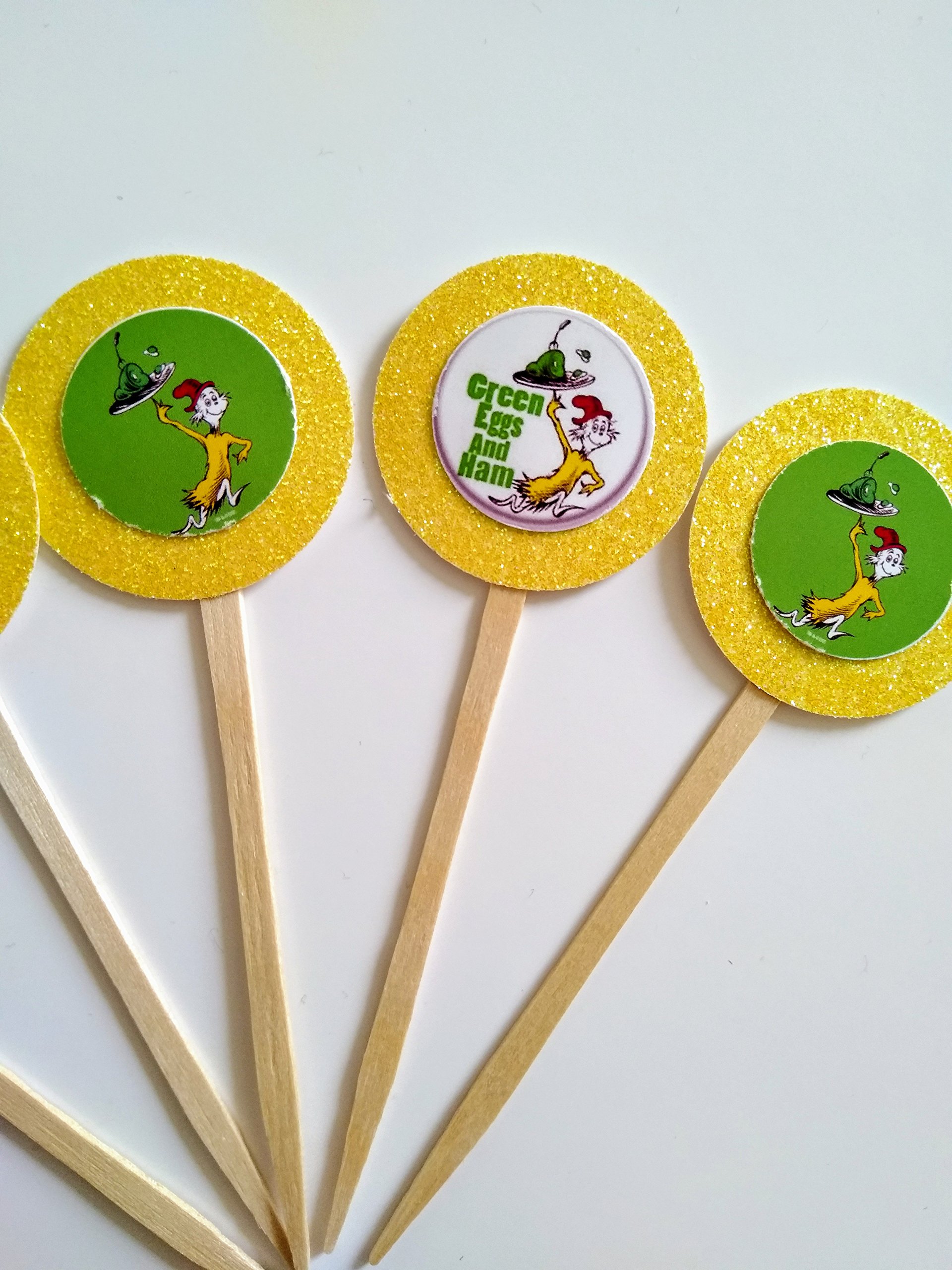 Green Eggs And Ham Cupcake Toppers