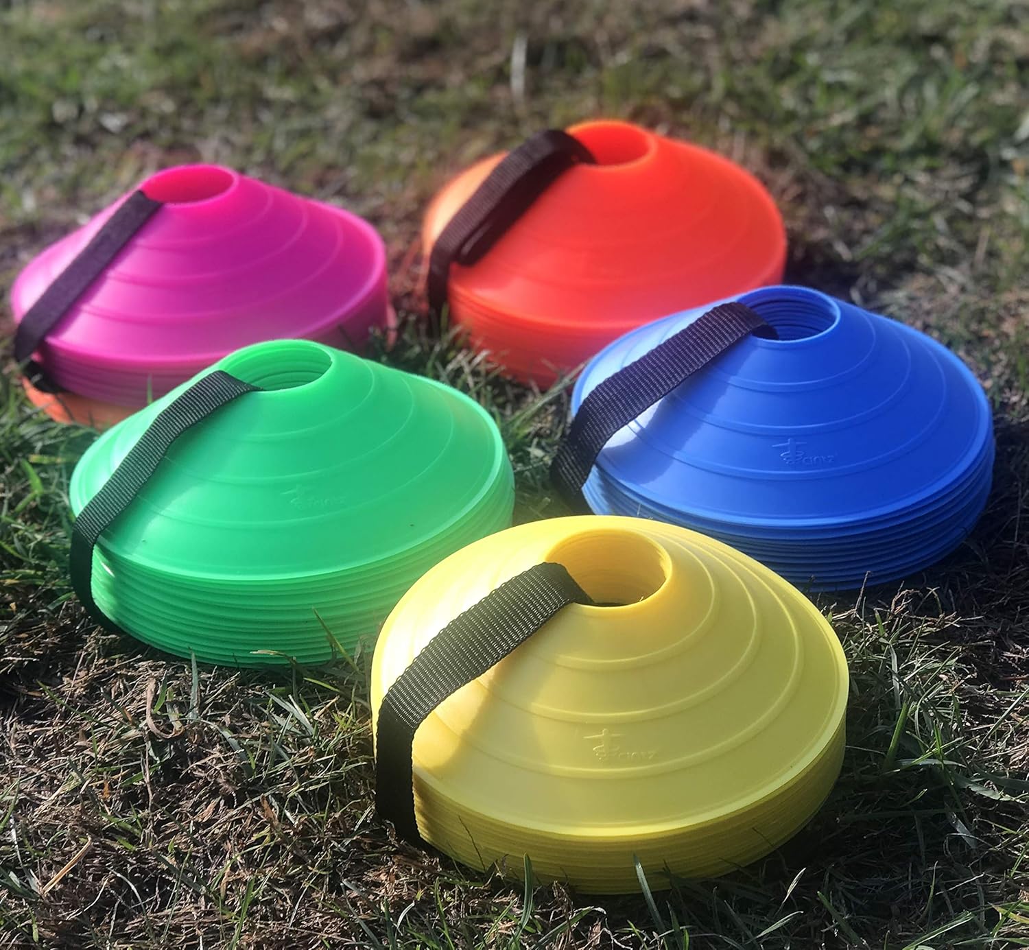 Cintz 2" Soccer Field Training Cones- Orange Heavy Duty Traffic Parking Cones Speed Agility Fitness Workout (Set of 20) : Soccer Training Cones : Sports & Outdoors