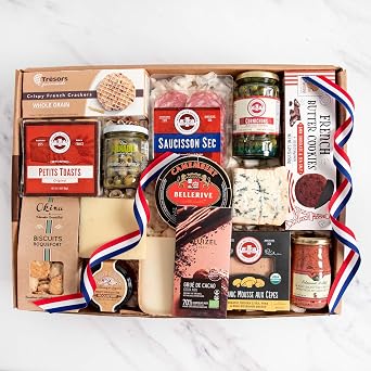igourmet French Gourmet Premier Gift Basket - An all French Cuisine Lovers Dream Gift Box Featuring Cheeses, Meats, and delicacies.