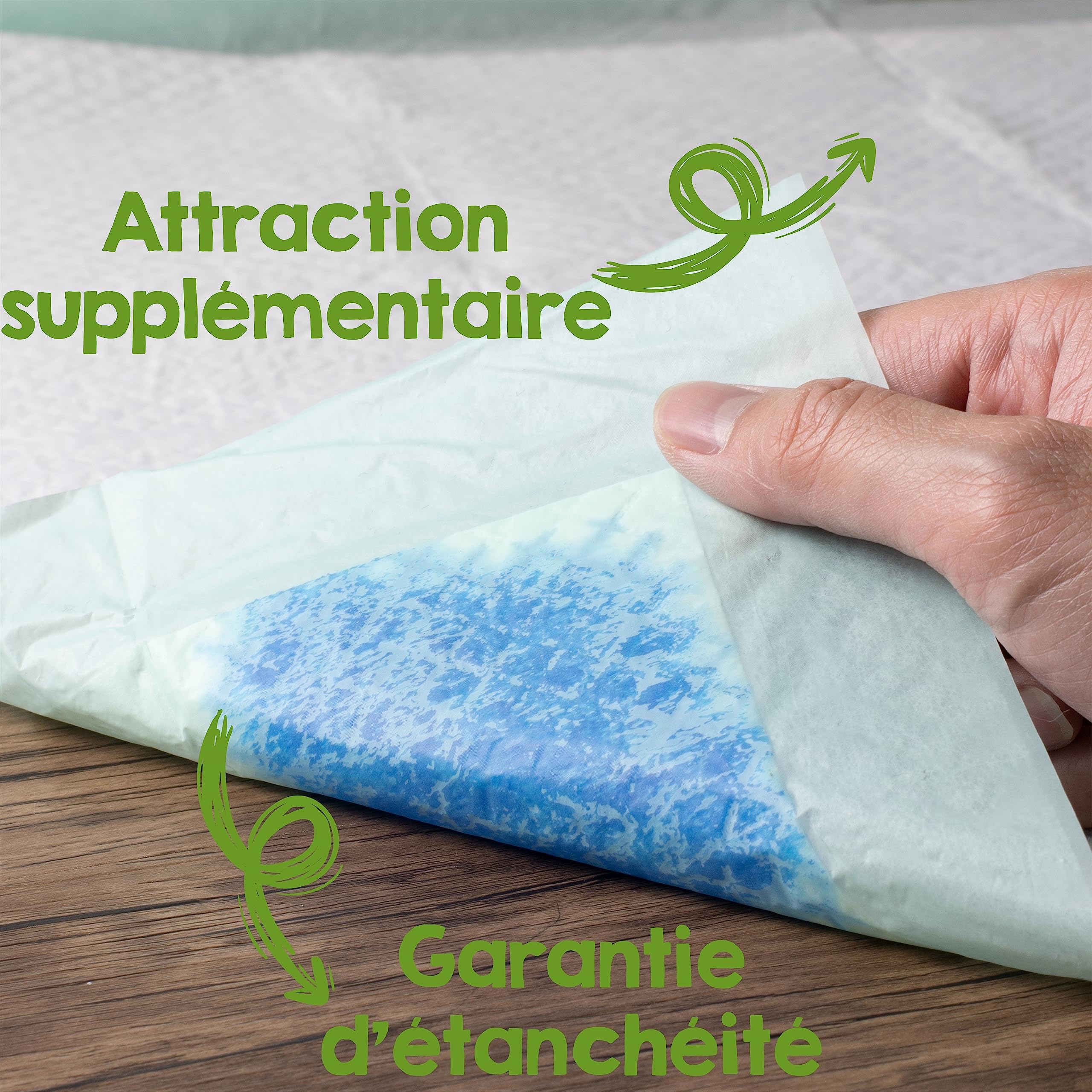100 Tapis Absorbants Pour Chien 60x60 Cm - 6 Couches, Séchage Rapide, Étanches - Pour Chiots, Chats, Éducation Propreté - 8