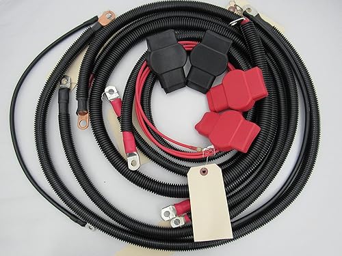 Custom Battery Cables CompatibleKit de repuesto para Ford Superduty F250F350Excursion 1999-2003 7.3L Powerstroke 20#2298-90