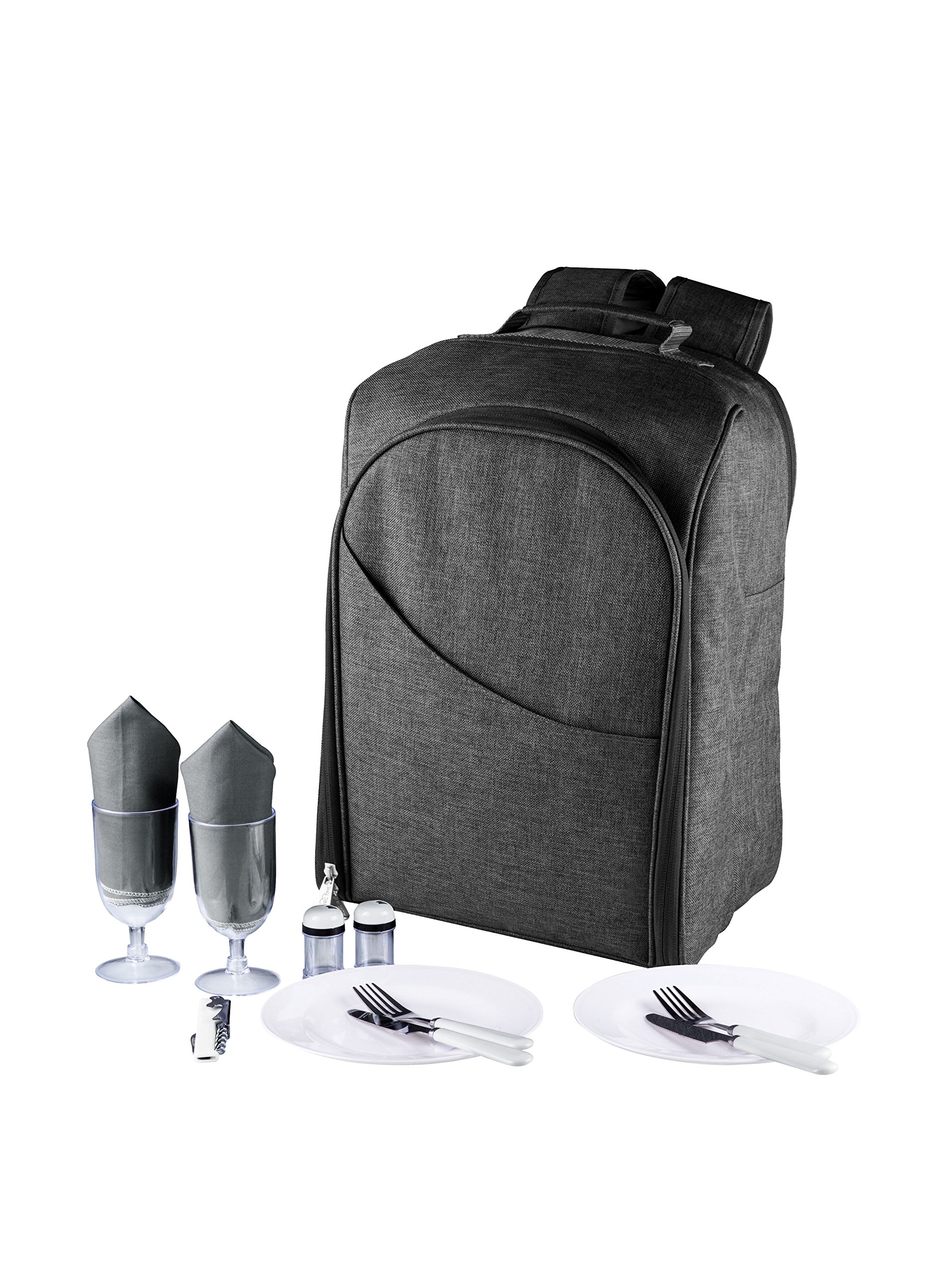 Picnic Time PT-Colorado - Mochila térmica con Aislamiento, Color Gris, poliéster, Gris, 12 x 7 x 17