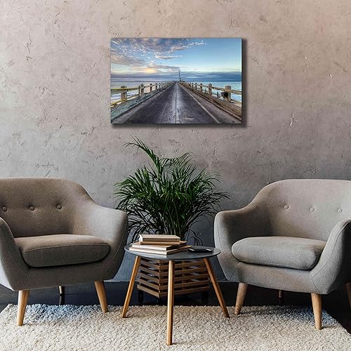 Miniatura 7 de Epic Graffiti 'Carpinteria Pier View I' de Chris Moyer, lienzo giclée, arte de pared, 40 x 26 pulgadas