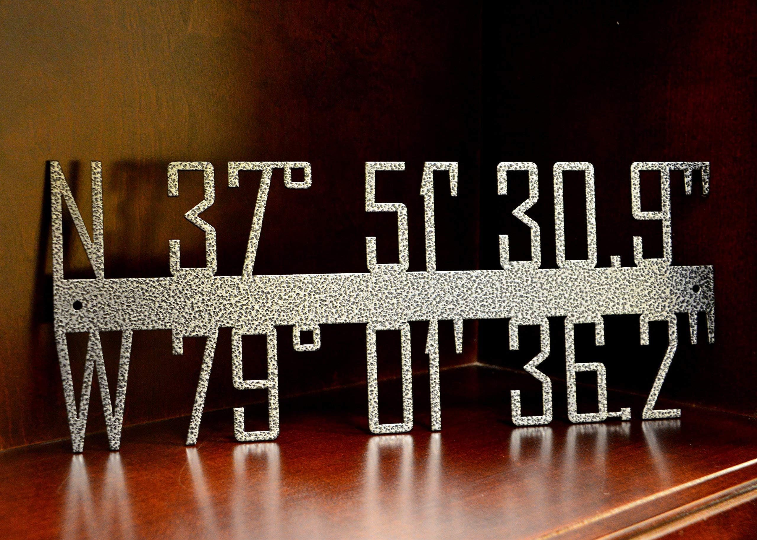Coordinates Sign - Custom Coordinates - Metal Sign