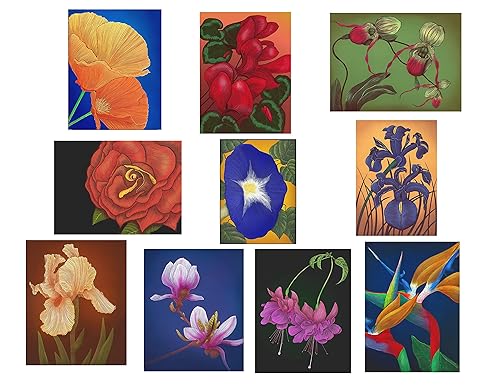 Miniatura 2 de All Occasion Greeting Cards, 5.5" x 7.4" Box of 10 with Envelopes, Choose Floral or Landscape Options, Beautiful Handmade Cards