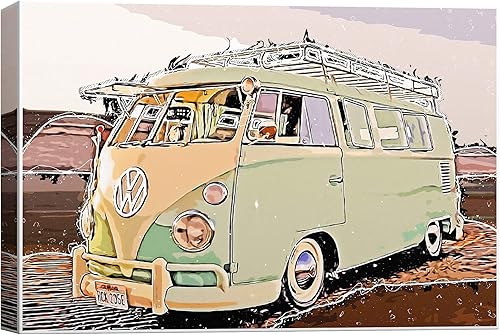 Miniatura 24 de SIGNWIN Lienzo decorativo para pared, reproductor de cintas de casete retro Boombox en naranja, rosa, verde y azul, ilustraciones sonoras, arte pop