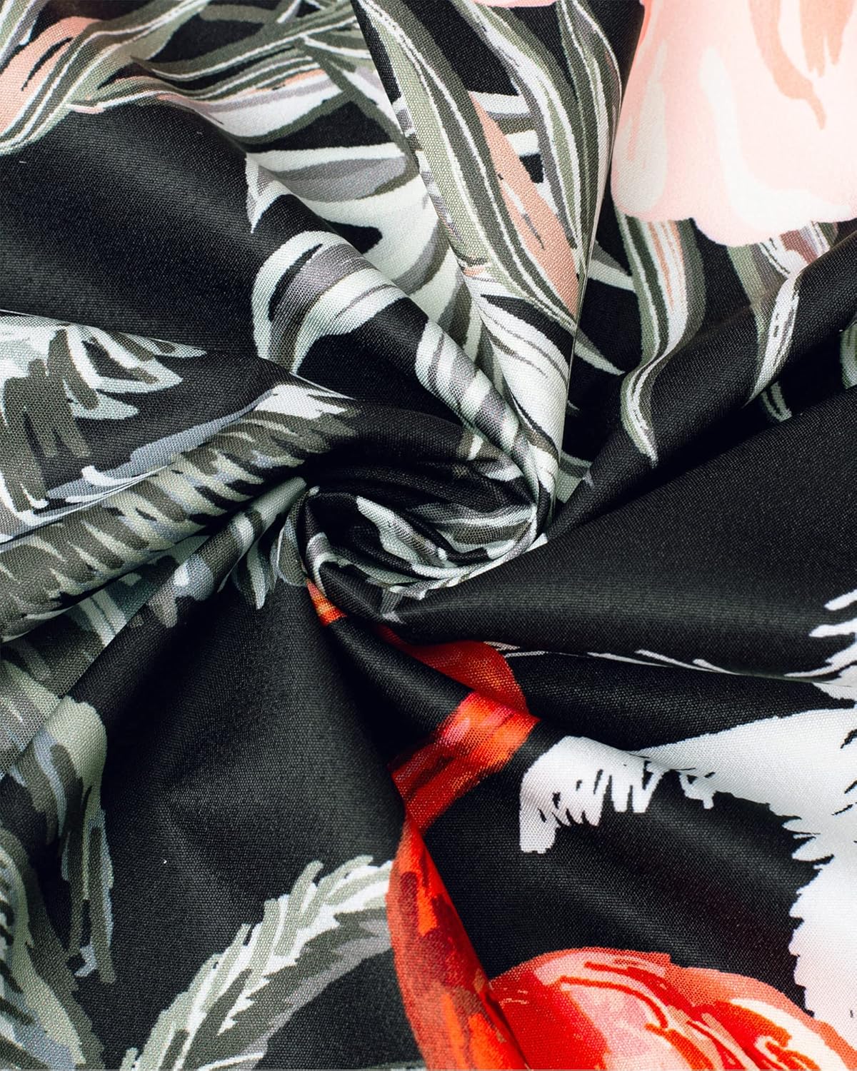 Vista 5 de J.Ver Camisas hawaianas de flamenco para hombre, camisa floral de manga corta, camisa tropical casual con botones, camiseta de playa para vacaciones