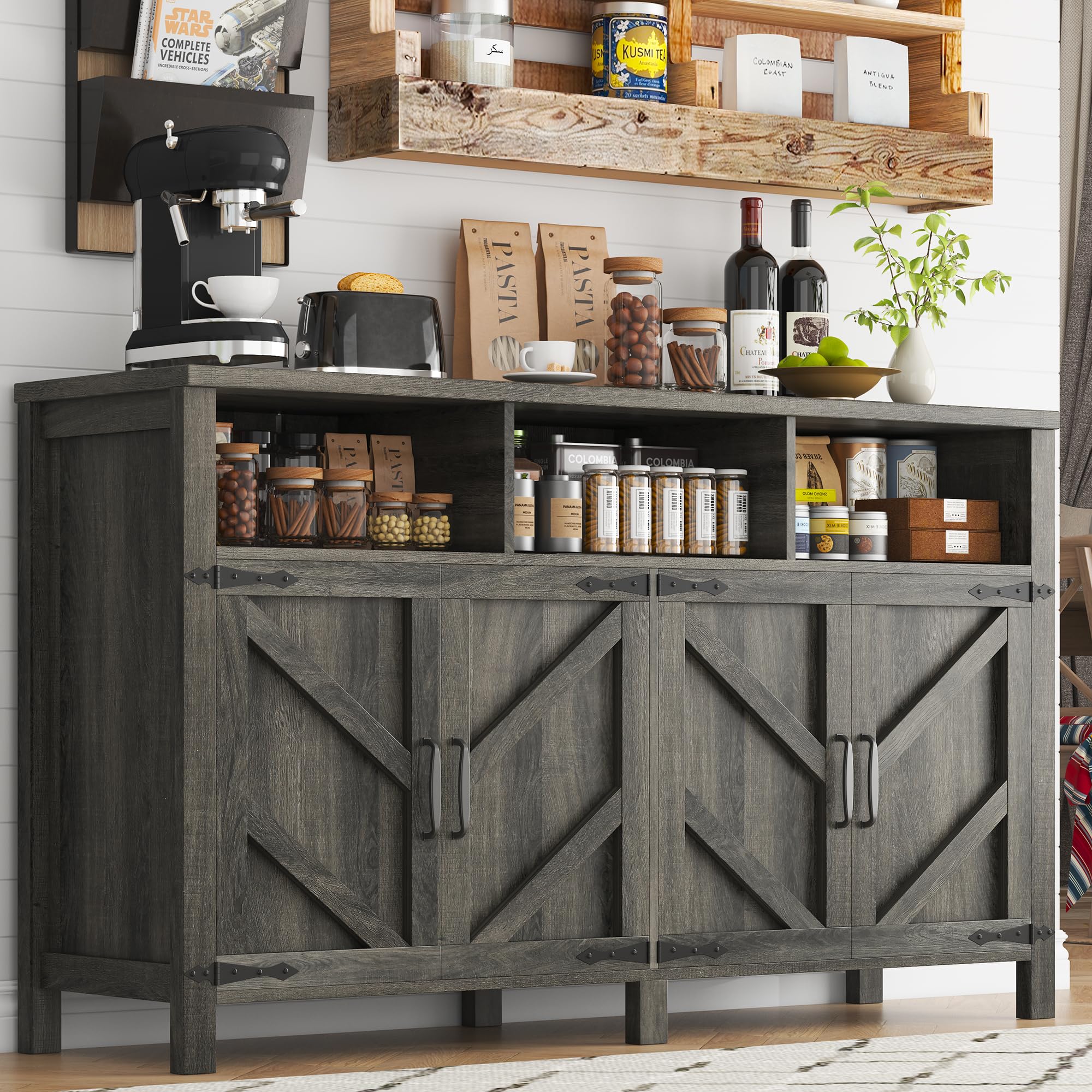 Amazon.com - knoworld Buffet Sideboard with Storage Farmhouse with