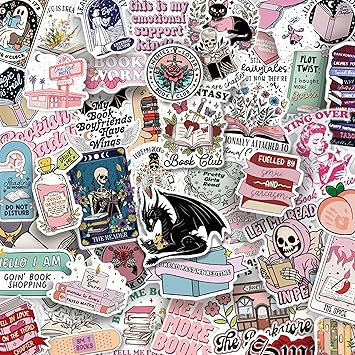 200 PCS Holographic Bookish Stickers