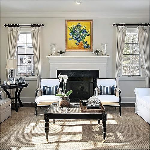 Miniatura 1519 de A&T ARTWORK The Starry Night de Vincent Van Gogh. Tamaño del marco: 36 x 30 pulgadas, tamaño de la imagen: 30 x 24 pulgadas, reproducciones clásicas