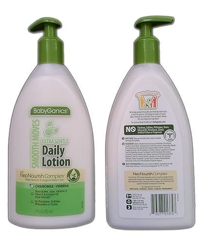 Babyganics Loción diaria Manzanilla Verbena, 17 onzas, 2 paquetes2