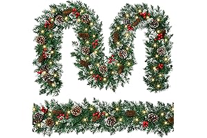 9 FT Battery Operated Christmas Garland with Lights - Let The Festive Spirit Shine Brightly