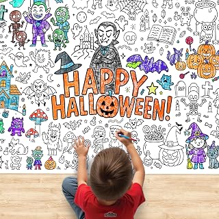 X-Protector Giant Halloween Coloring Poster - 75"x30" Large Coloring Sheets