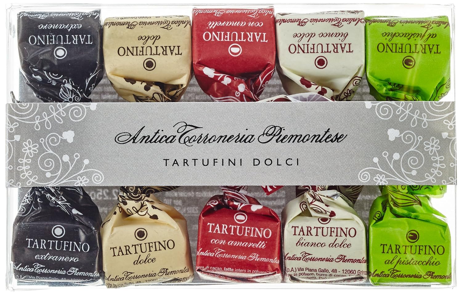 Antica Torroneria Piemontese Tartufini mixed truffle pralines in gift box from Italy 1 x 70 g