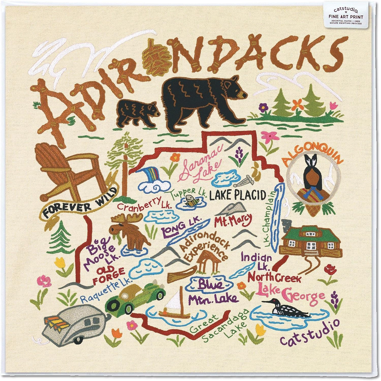 Catstudio Adirondacks Fine Art Print | 16"x16"