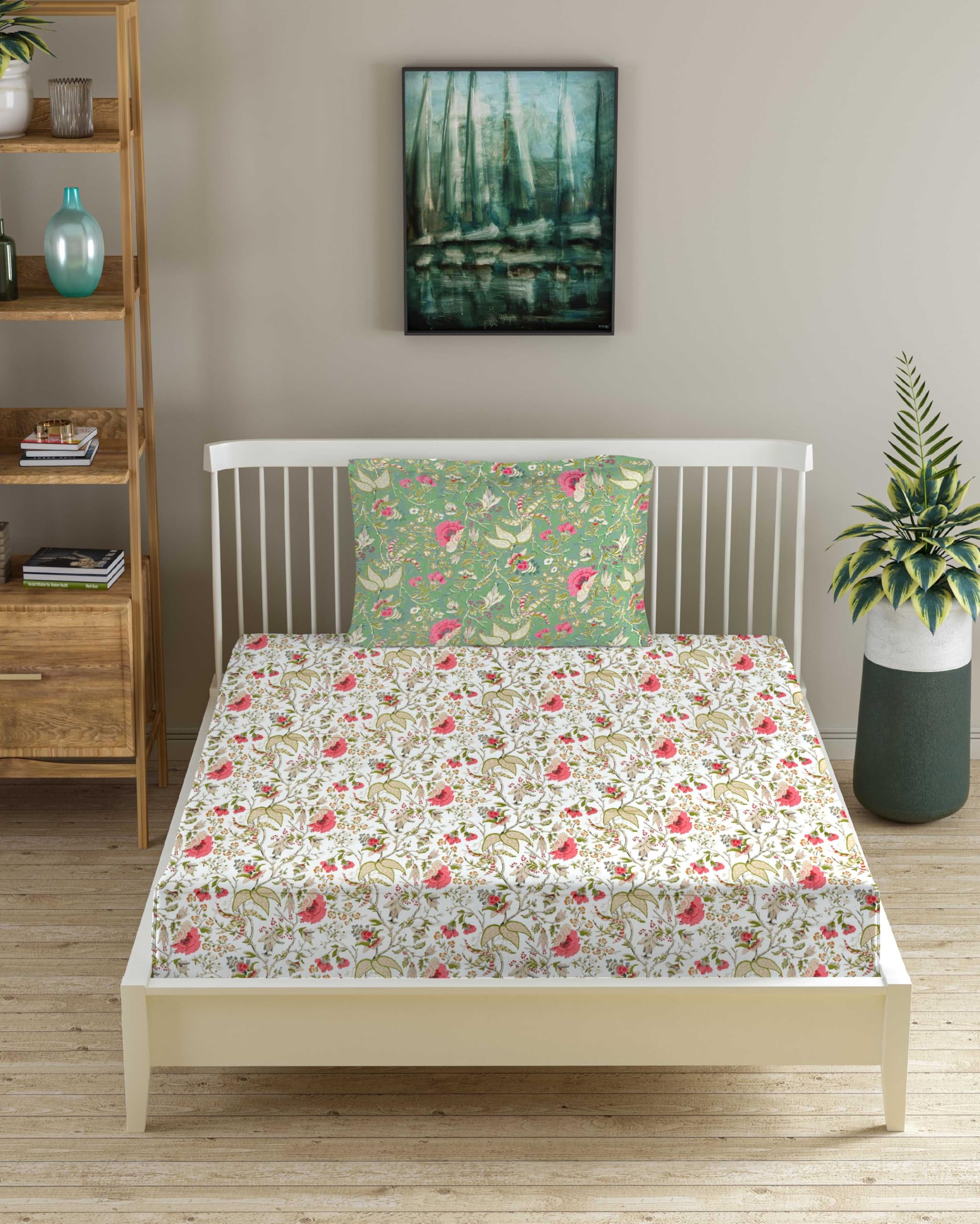 Cotton King Size Fitted Bed Sheet Set -26 Cotton King Size Fitted Bed Sheet Set -26