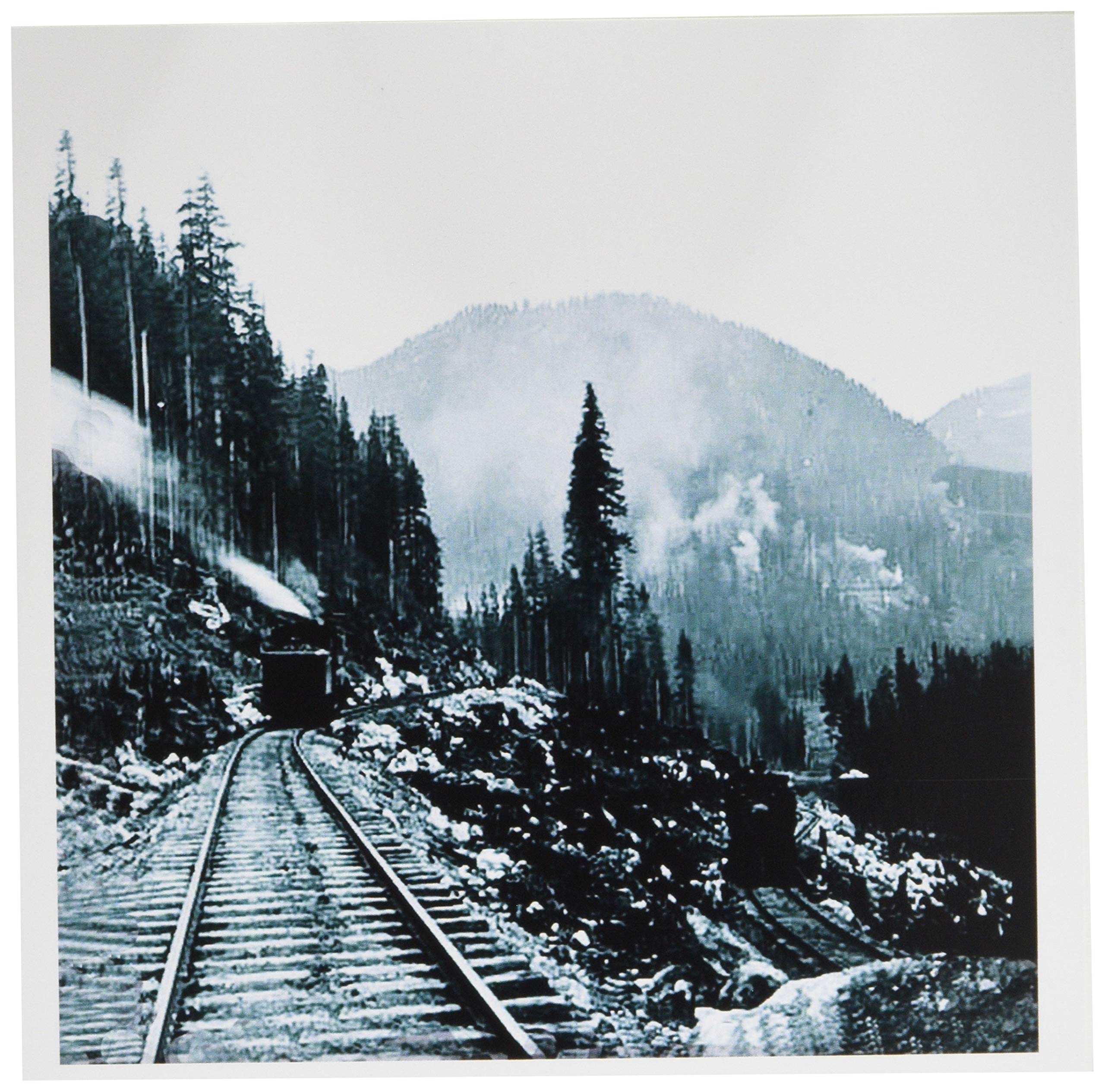 3Drose Trains Coming and Going Classic American Railroad - Greeting Cards, 6 by 6-inches, Set of 12 (gc_16188_2)
