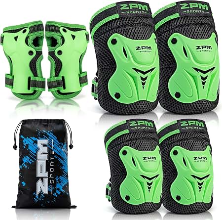 Amazon.com: SKATEWIZ Kids and Adult Knee Pads and Elbow Pads Set