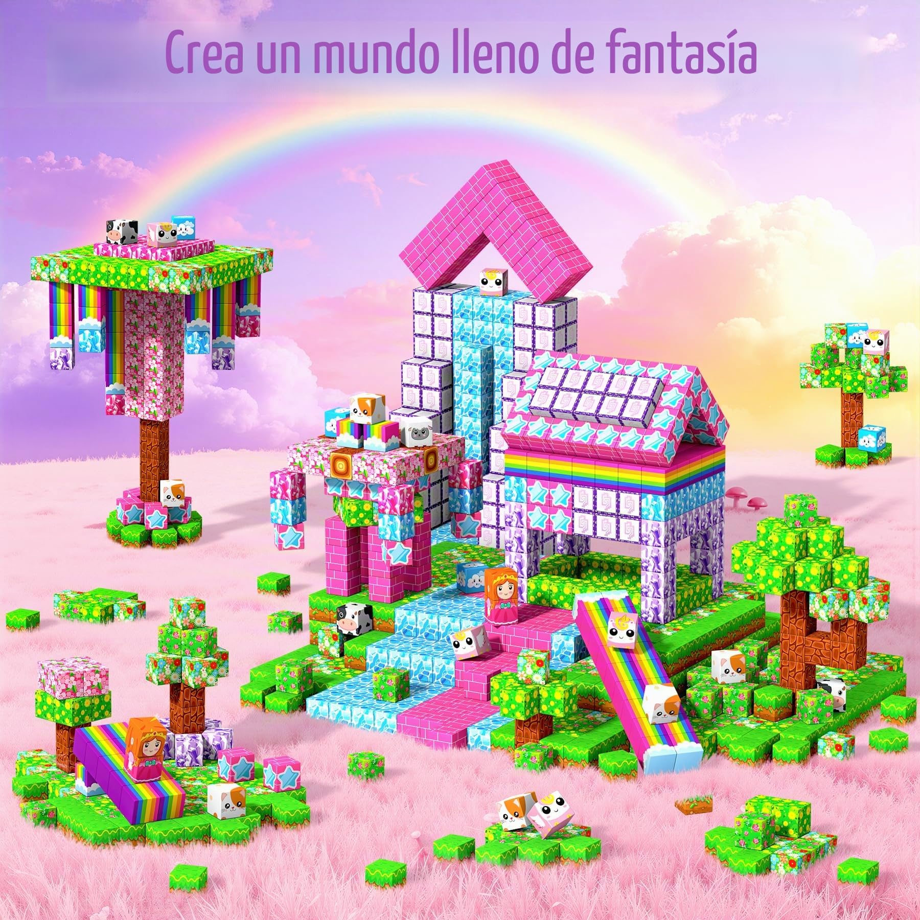 Bloques Magneticos Construccion Niños - 165 Piezas Cubos