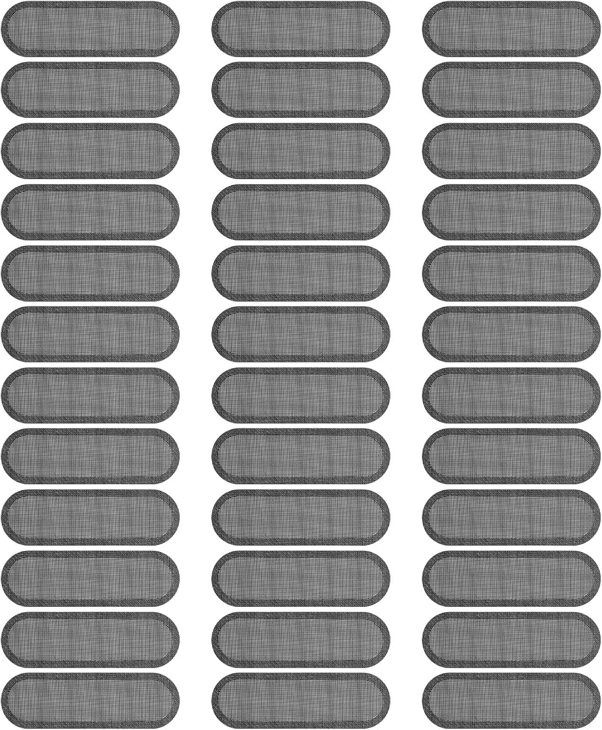 PATIKIL Phone Dustproof Net Stickers, 40 Pcs Phone Speaker Anti Dust Protector Cover Universal Speaker Mesh Sticker for Mobile (0.87"x0.28"), Black