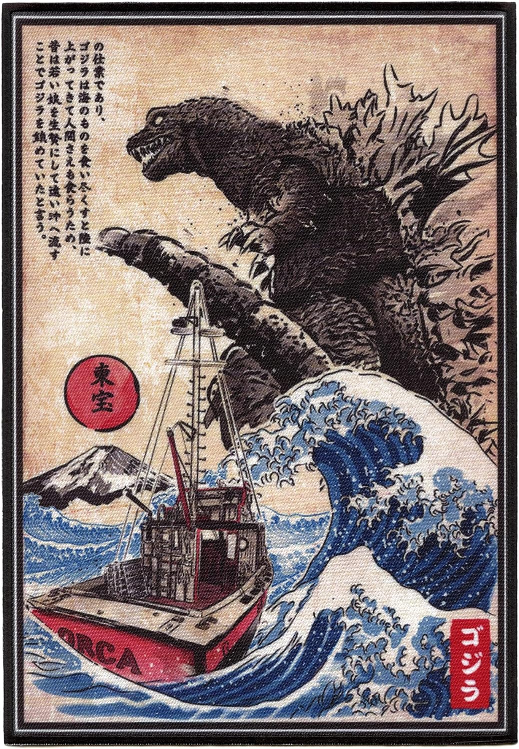 Orca in Japan Jacket Back Patch FotoPatch XL Embroidered Iron-on