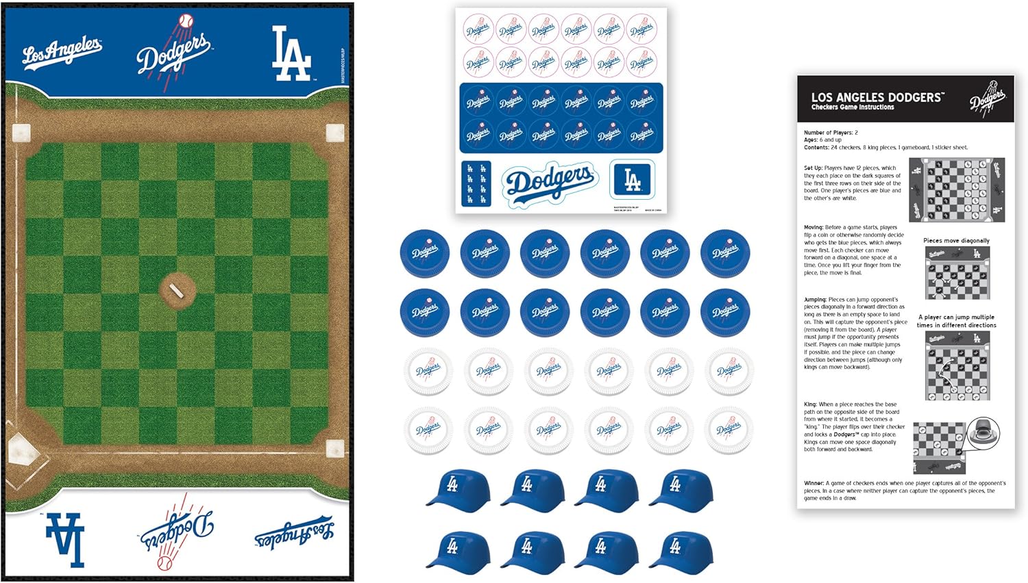 Masterpieces MLB Unisex Checkers Board Game