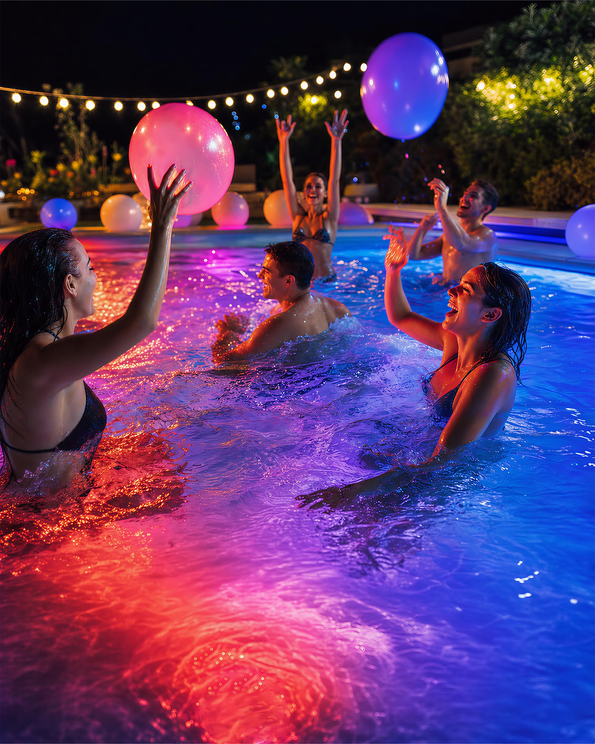 Kingwen 40W luce per piscina PAR56 RGB Illuminazione a LED per piscina Impermeabile IP68 Faretto Per Piscina 12V DC/AC luci subacquee con 7 colori regolabili 12 modalità di illuminazione