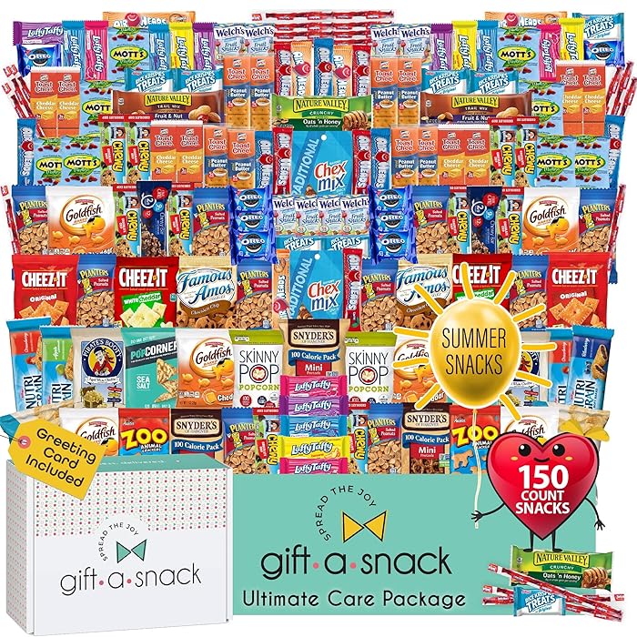 Buy Snack Box Variety Pack Care Package (150 Count) Bulk Individually Wrapped, Candies Chips