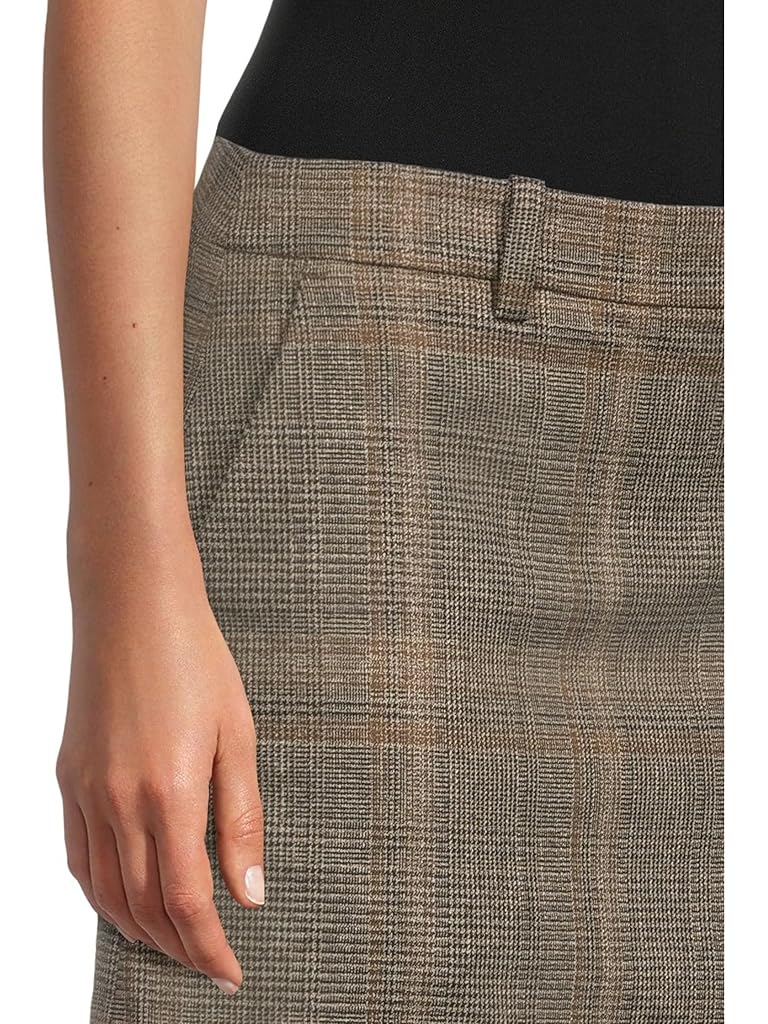 Gray Madewell Trouser Mini Skirt - Plain Weave Plaid