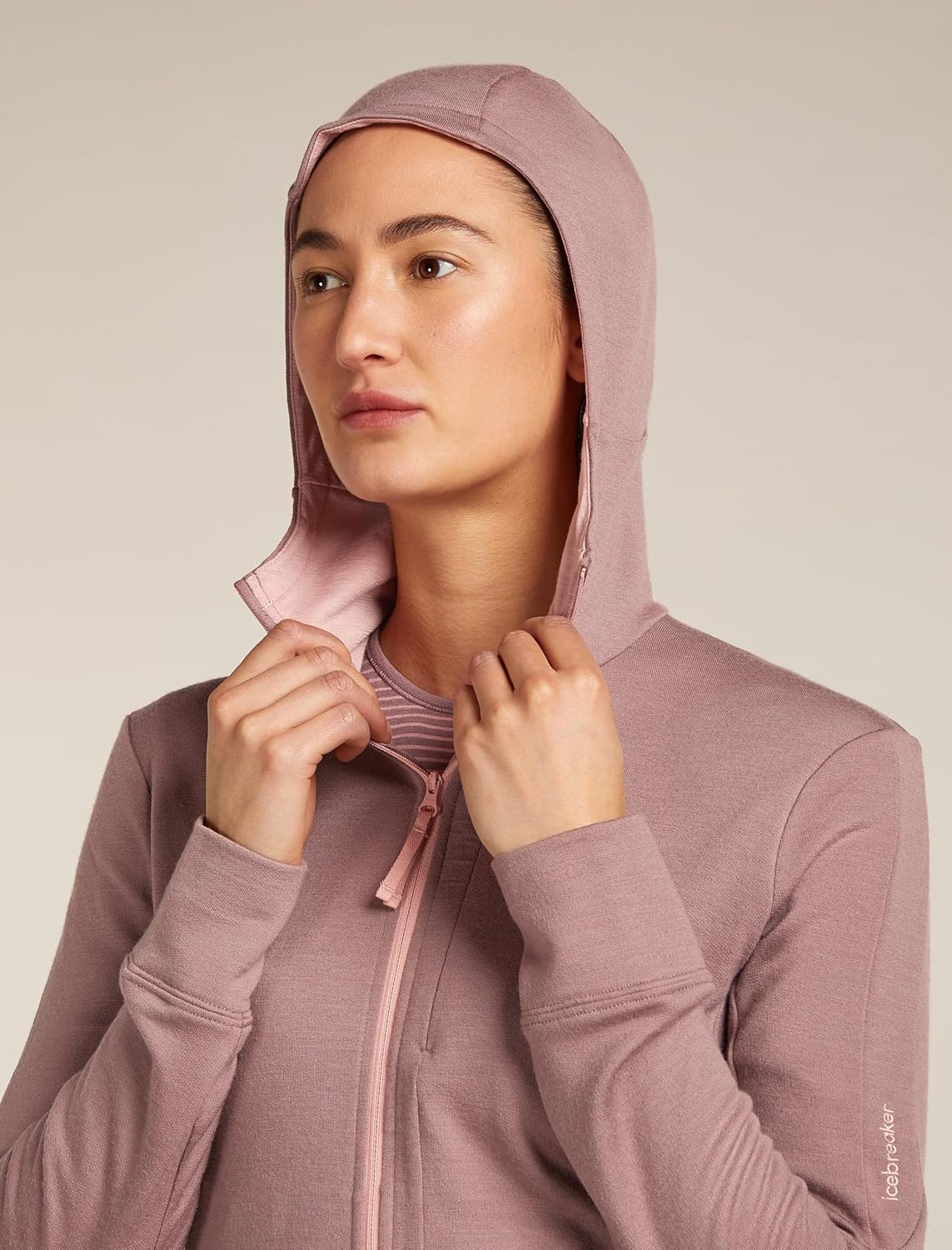 Icebreaker Merino womens Merino 260 Quantum Ls Zip Hoodie - Image 3