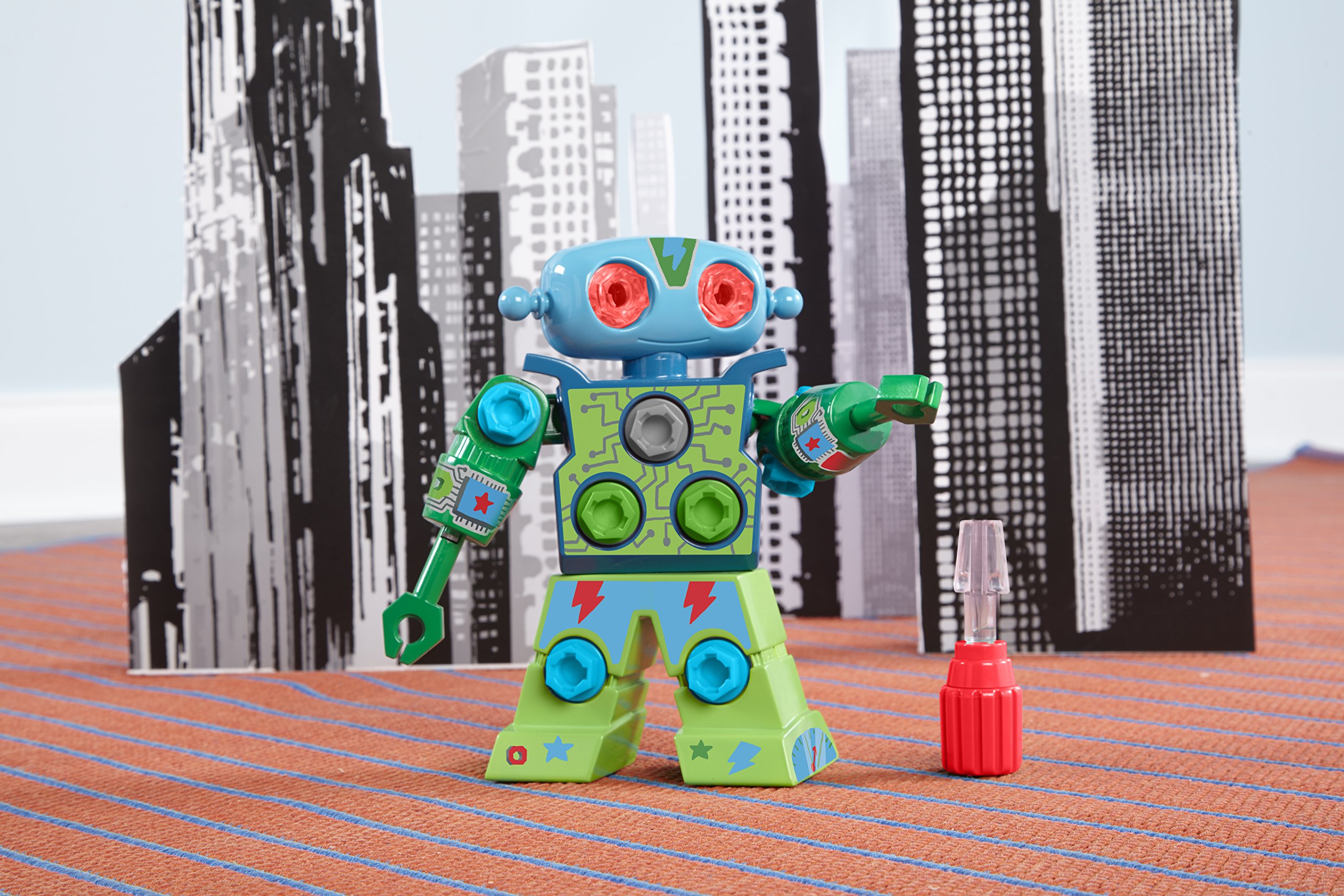 Learning Resources Robot Design & Drill® , robot da costruire, motricità , giocattolo bambini 3 anni, regali per bambini di 3-5 anni, Regali per bambini di 6-8 anni, bambini e bambine