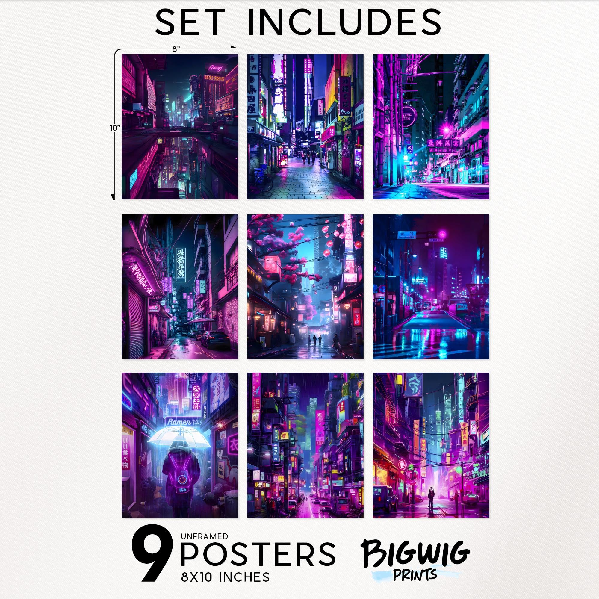 Amazon.co.jp: Bigwig Prints ネオンウォールアート - サイバー