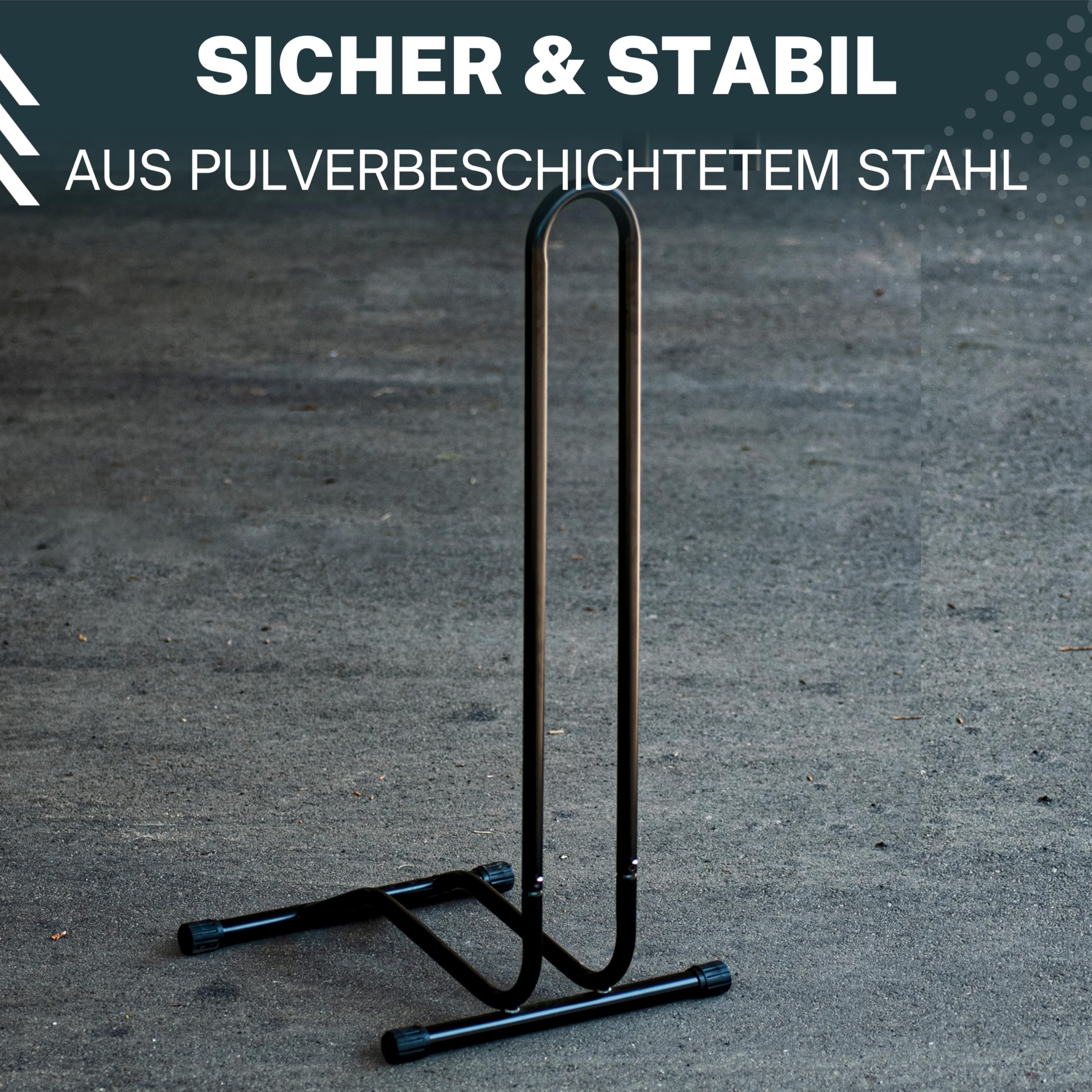 Fahrradständer Mountainbike 20-29 Zoll - MTB Fahrrad Ständer für den Boden - Fahrradhalter freistehend für Reifen bis 3 Zoll Breite