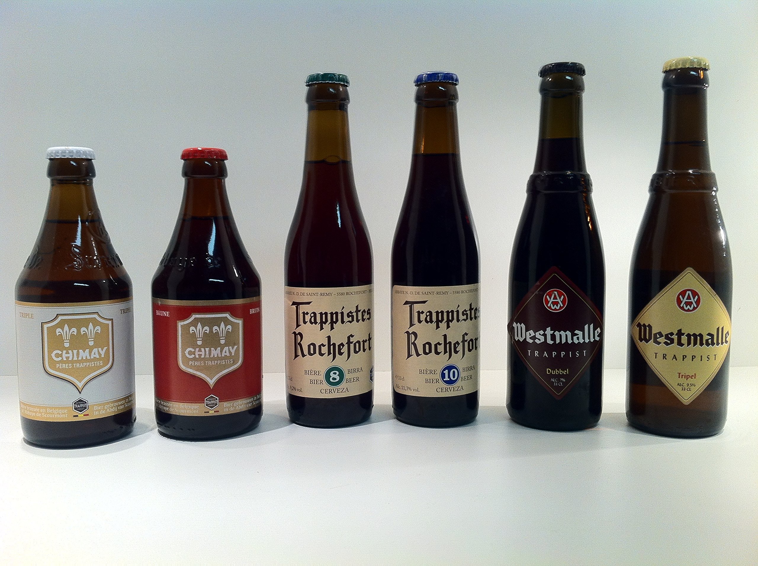 Variation von 6 Belgischen Edel Bieren (6x Trappist Bier)
