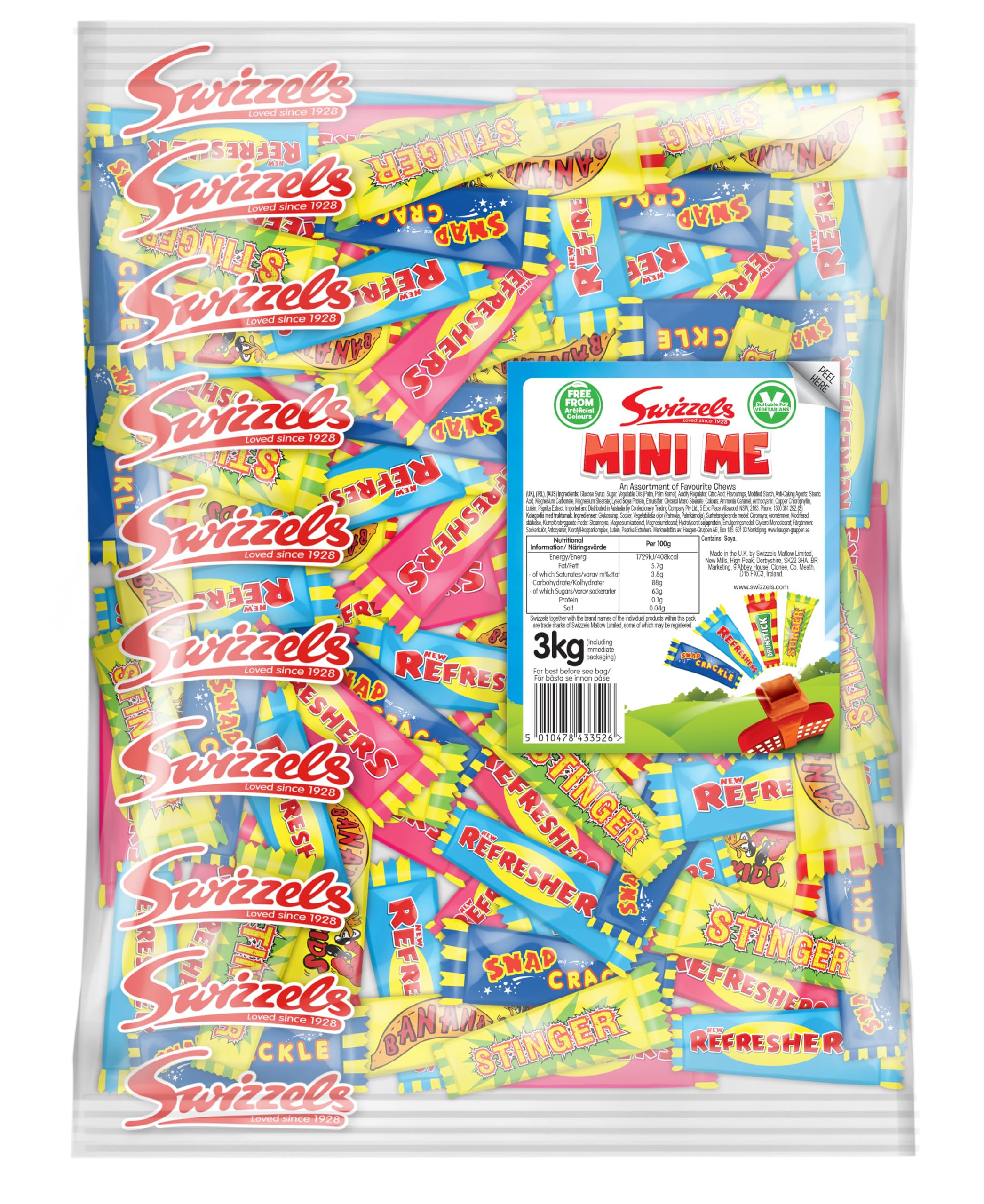 Swizzels Mini Me Sweet Mix, Bulk Chewy Sweets, Vegetarian Friendly