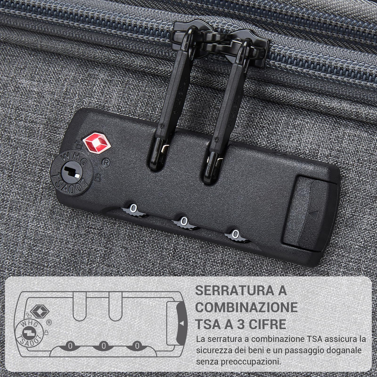 British Traveller Valigia Trolley Grande Rigido Espandibile 79,cm Valigie Rigida da Viaggio con 4 Ruote Girevoli e TSA Lucchetto(28pollici, Grigio)